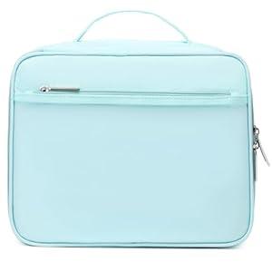 mygreen Travel Electronics Organizer, Waterproof Cable Organizer Bag for Electronic Accessories Triple Layer Large Shockproof Cable Storage Bag for Cord, Hard Disk, Power Bank, Tablet Aqua Sky