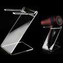 esowemsn 1PC Clear Acrylic Hair Dryer Holder Hair Dryer Display Rack Salon Home Bathroom Blow Dryer Holder Stand Hair Styling Tool Storage Organizer