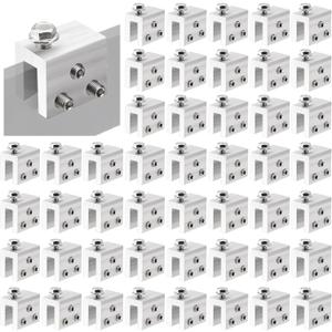 48PCS Standing Seam Roof Clamps, Metal Roof Fixing Clamps, Racking Bracket for Solar Panel Module Installation, Starlink Base, Heat Cable and Snow Guard Attachment