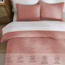 Velvet Quilt Set King Quilt, Lightweight Soft King Comforter Set, Bedspread Coverlet with 2 Matching Pillow Shams, Velvet Comforter Bedding Set for All Season (Pink, Wave) (King/Cal.King (106" x 96"))