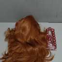 80s Women Beehive Wig with Large Pearl Necklace Bracelet and Earrings Long Wavy Ginger Bouffant Synthetic Hair Wigs for Married Housewife Big Red Vintage Costume Cosplay Halloween Party