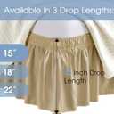 FreshCulture King Bed Skirt, Dust Ruffle for King Size Bed, Easy Fit with 15-Inch Tailored Drop, Elastic Wrap Around Bed Skirt King Size, Hotel Quality Bed Skirts for Adjustable Bed (Beige)