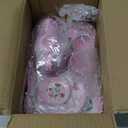 Pink Tea Set for Little Girls,Flower Design Tea Party Set,Princess Tea Time Toys Teapot Dishes Kitchen Pretend Play Tin Tea Party Set for Girls