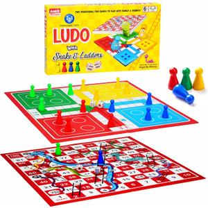 Ankit Toys & Games Ludo and Snake & Ladders (Saap Seedhi) Board Game Set for 6+ Years Kids & Adults | Indoor Ludo Board Game | Travel Strategy Game (Ludo Senior+)