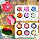 Liliful 36 Pcs Floating Lights Lotus Floating Lanterns Artificial Lily Pads with LED Lights Battery Operated for Pool Party Garden & Pond Summer Decoration (3.94,5.91 Inch,Rich Color)
