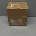 DOWAN 360 Rotating Extra Large Cooking Utensil Holder, 7.6" Kitchen Utensil Holder for Countertop, Utensil Crock for Farmhouse Kitchen Decor, Ceramic Stable Utensil Caddy, White Stripes