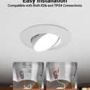 Sunco 5/6 Inch LED Can Lights Retrofit Recessed Lighting, Gimbal Downlight Adjustable, 800 LM, 12W=60W, Selectable CCT 2700K/3000K/3500K/4000K/5000K, Dimmable, Damp Rated UL 4 Pack