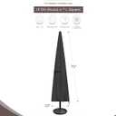 ULTCOVER Patio Parasol 600D Waterproof Outdoor Market Umbrella Cover - Fits Market Umbrella 7-10 Feet, Black