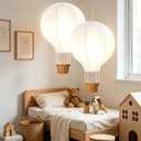2 PCS Hot Air Balloon Lampshade Without Light, 16 Inch Hot air balloon decorations, Handmade lamp shades Hanging lantern for Nursery, Kids Room, Baby Shower Party Decor