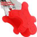 Amosfun 3pcs Christmas Food Tongs with Silicone Tips Stainless Steel Cooking Utensils for Buffet Bbq Salad Meat Serving Comfortable to Clean