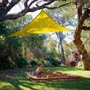 Coolaroo Party Shade Sail - 90% UV Block Lightweight Outdoor Sun Shade with Ropes, Portable Breathable Shade for Picnics, Playdates, or Events, 9ft 10in. Triangle, Yellow