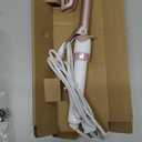 Conair Double Ceramic -Inch Curling Iron with Claw Clip, -Inch Barrel Creates Tight Curls, Hair Curler for Use on Short, Medium, & Long Hair, White/Rose Gold