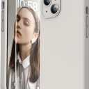 HATOSHI 13 Case with 2 Protective Glass, Liquid Silicone, Non-Slip, Scratch-Resistant, Shockproof Mobile Phone Case, 13 Protective Case, Stone Grey