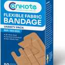 Conkote High Elasticity Bandages - Assorted Sizes for Finger & Knuckle Protection, 50 Count Variety Pack, Latex-Free, Comfort Fit, Long-Lasting Adhesive