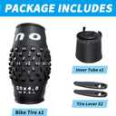 OUXI 20x4.0 Fat Tire Tube, Puncture Resistant Folding MTB Replacement Tire, 20x4.0 Fat Tyre for MTB and Ebikes, All-Terrain Directional Tread Bicycle Tires and Tubes