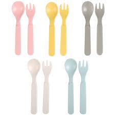 10 PCS Bamboo Toddler Utensils Set, Kids Spoons and Forks Flatware Cutlery Set, BPA Free | Dishwasher Safe, Child and Baby Feeding for Dinner, Dessert