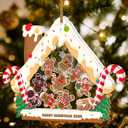 Personalized Christmas Family Ornaments 2025,Custom 4D Shaker Family Ornament Gingerbread House Xmas Decorations 2025,Customize Christmas Tree Ornaments