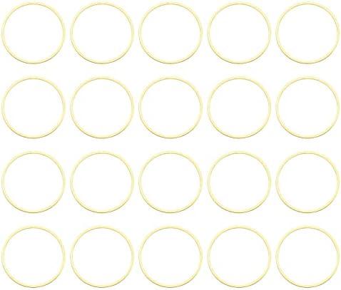 uxcell Brass Hollow Circle Bezel Round Linking Rings, for Earrings Necklaces Jewelry Making