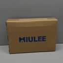 MIULEE 100% Blackout Linen Textured Curtains for Bedroom Solid Thermal Insulated Ivory Grommet Room Darkening Curtains & Drapes Luxury Decor for Living Room Nursery 52 x 84 Inch (2 Panels)