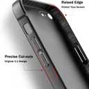 TENOC Phone Case Compatible with iPhone 6 & iPhone 6s, Black Case Anti-Fingerprint Protective Bumper Matte Cover for 4.7 Inch