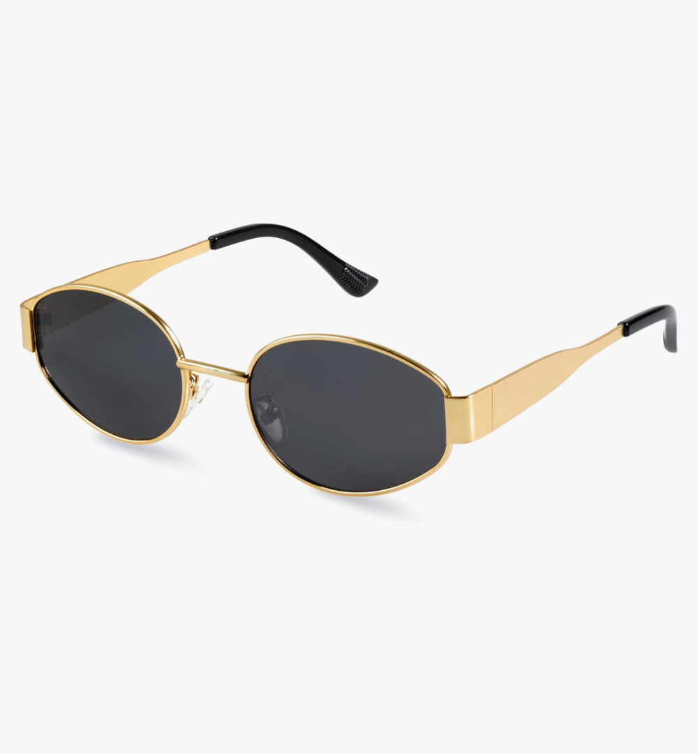 Livho 2025 Trendy Oval Sunglasses - Stylish Polarized Shades for Everyday - Retro Metal Frames