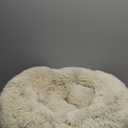 Small Dog Bed White Cream,Calming Dog Bed for Small Dogs,19 inches Donut Fluffy Pet Beds,Anti Anxiety Round Fits up to 10 lbs Soft Warm Pets Beds for Puppy Dogs Indoor
