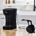 BLACK+DECKER 12-Cup Coffee Maker with Easy On/Off Switch, Easy Pour, Non-Drip Carafe with Removable Filter Basket, Vortex Technology, Black