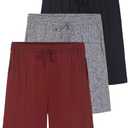 Real Essentials 3 Pack: Men's Soft Lounge Pajama Bottoms Sleep Shorts Breathable Cool Fabric, XL