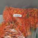 HyeFlora Artificial Fall Flowers Faux Mums for Outdoor Indoor Garden Home Decoration, Faux Flower Daisy with Eucalyptus Leaves Fake Plants Greenery Boxwood Porch Patio, 12 Bundles (Sunset)