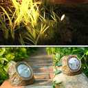 EiGreen Solar Garden Rock Lights Outdoor, 2 Pack 10 LED Waterproof Solar Powered Rock LightYard Landscaping Spotlights, for Indoor and Outdoor Decoration