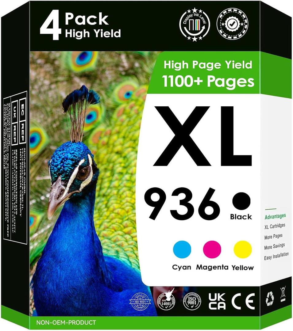 INKjetsclub Remanufactured Ink Cartridge Replacement for 02 (6 Pack) Includes Black, Cyan, Magenta, Yellow, Light Cyan, Light Magenta Ink Cartridges.