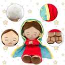 Enhopty Lady of Guadalupe Plush Blessed Mary Stuffed Doll Christ Religious Toys Savior Plush Christian Religious Figure Home Christmas Decoration 14" (red, 14 inch)
