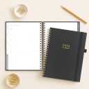 And Per Se 2026 Planner, A4 Size-Daily, Weekly & 18-Monthly Planner, Daily Schedule, Monthly Tabs, 100 GSM Thick Paper(Black)