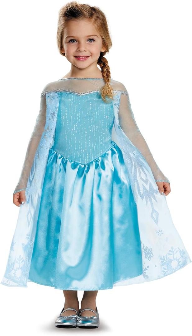 Elsa Toddler Classic Costume, Official Disney Frozen Halloween Costume (2T)