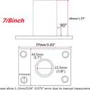 30/45/60/90 Heavy Dudy 316 Stainless Steel Boat Yacht Tube Stanchion Base Column Accessories Rectangular Base Hand Rail Fitting-1Pack (Diameter:22mm)