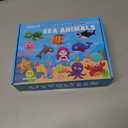 CiyvoLyeen Sea Animals Sewing Kit Mermaid DIY Felt Plush Craft Kit Make Your Own Ocean Animals Gifts for Beginner Boys and Girls Educational Kids Art Craft Supplies Set of 12