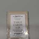 Printed Party Table Card Numbers 1-25, Double-Sided, Rustic Kraft