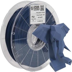 SpiderMaker 3D Matte PLA Filament - Matte Finish with Incredible Vibrant Colors - Compatible with Bambulabs AMS - 1.75 mm PLA, 700g, Dimensional Accuracy +/- 0.03mm (Iron Blue)