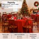 8 Pack Red Round Tablecloth 90 Inch Round Table Cloth, Wrinkle Resistant and Washable Tablecloth Polyester Fabric Table Cloth Round Cover for Dining Wedding Banquet Party
