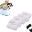 Cat Water Fountain Filters,8 Pack Replacement Filter Fit for Top Square 84oz/2.5L Cat Pet Fountain, 3 Filtration System