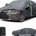 Waterproof Car Cover for 2002-2018 Lexus ES ES300 ES300h ES330 ES350, All Weather Heavy Duty Car Cover with Zipper Door & Windproof Bands for Rain Snowproof UV Windproof Protection