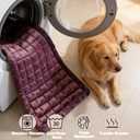 Dog Car Seat Cover for Back Seat, Purple Flannel Pet Bed Mat, Non-Slip Waterproof Bottom, Washable Dog Bed & Seat Protector for Cars SUVs Trucks, Fits Backseat Extenders, 59.1 x 23 Inches