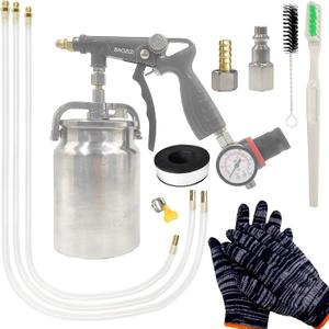 Undercoating Spray Gun Kit with 33.82oz Aluminum Cup, 360 Spray Hose Woolwax Undercoating Kit, Fluid Film Gun for Truck Bed Liner, Rubberized Undercoat & Car Rust Proofing