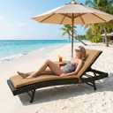 Elehealthy Outdoor Chaise Lounge Chair Cushion 76 x 22.8 x 2.4 Inches