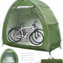 Bike Tent Storage Shed for 2 Bikes Waterproof 210D Oxford Fabric, Outdoor Bicycle Cover Shelter with Window Design, Bike Storage Tent for Home Garden, Green