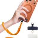 Phone Lanyard, Phone Wrist Strap for Cellphone Case, Adjustable Cell Phone Strap with 2 Tether Tabs for All Smartphones, Orange