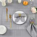 Rectangle Table Cloth Linen Farmhouse Stainproof Waterproof Washable Polyester Oblong Rectangular Fabric Table Cover for Kitchen Dining Dinner (Grey01, 70" x 52" (Rectangular))