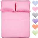 Best Season 400 Thread Count Cotton Queen Size Sheet Set (Pink Color) 4 Piece - 100% Long Staple Cotton Sheets Set, Soft Cotton Bed Sheets Sets with Deep Pocket fit Upto 16 inch