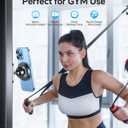Coolpow Dual Magnetic Phone Holder for Gym Mag Safe Phone HolderStrong Magnet Gym Phone Holder Camera Mount for Gym Accessories for Women Attach to Metal Surface with iPhone 17 Pro Max 16 15 14 13