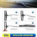 5 PLUS 22" Wiper Blades 2 Pack Replacement for Ford F150 F250 F350 F450 F550 2023 2022 2021 2020 2019 2018 2017 2016 2015 2014 2013-2009-OEM Quality Premium All-Season Windshield Wiper Blades